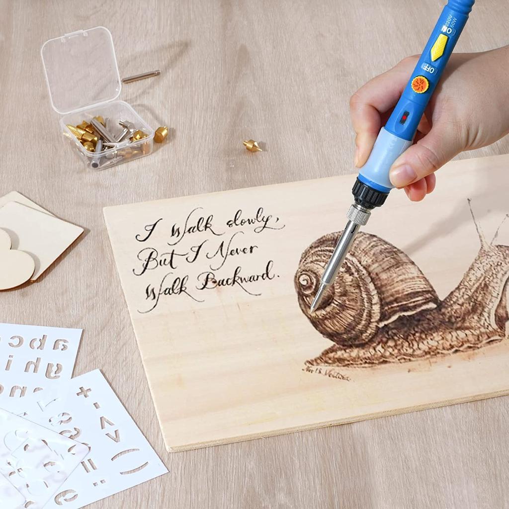 Набор для пирографии, гравировки, выжигания, пайки, DIY, по дереву, 60 Вт, набор паяльника 220 В 110 В