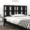 VidaXL Headboard Black 125.5x4x100 Cm Solid Pine Wood 817984