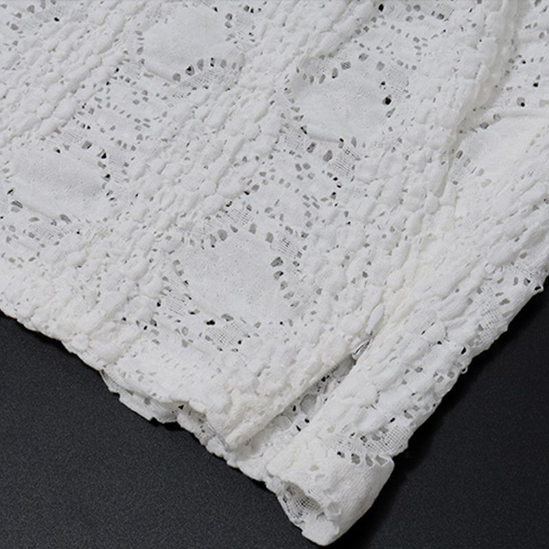 Y2K White Casual 2 Piece-Set Long Skirt Women Hollow Out Patchwork Sexy Cropped Tank Top and Maxi Skirt Sets Female Outfits