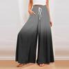 Women's Pants Boho Print Elastic High Waisted Pants Casual Wide Leg Long  Pant Trousers With Pocket
