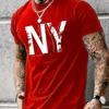 Summer Men's T-shirt Casual Loose Letter Printed Comfortable Short Sleeved Oversize O-Neck Men's Top Clothing Size XS-6XL