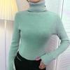 Sweater Turtleneck Long Sleeve Solid Color Bottom Tops High Elasticity