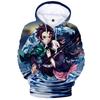 Kimetsu No Yaiba Demon Slayer Men's and Women's 3D Print Sweatshirts Casual Kids Hoodies for Boys Girls Pullover Anime Coat