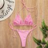 Halter Mini Bikini Female Swimsuit Women Swimwear Two-pieces Bikini Set Luxury Pearl Bather Bathing Suit