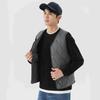 Comfortable Stylish To Keep Warm Men's Fall and Winter Padded Warm Vest Liner Pocket Men's Diamond-shaped Short Section Button Vest 2161