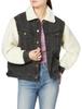 Lee Boa Sleeve Denim Black Women's Jacket,