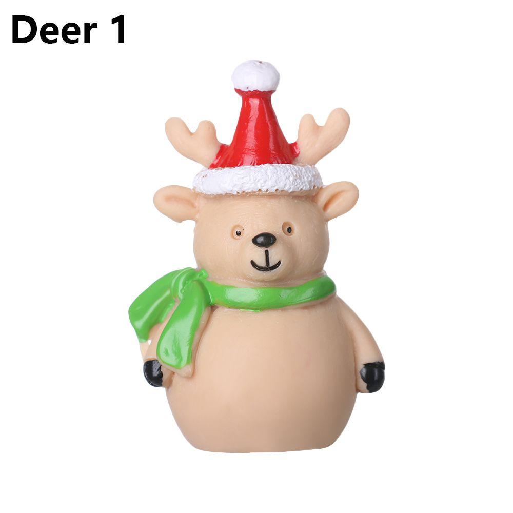 Toys Bonsai Decor Fairy Garden Deer Santa Claus Miniature Snowman Christmas Figurines Xmas Tree