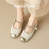 Augustine Bag Head Sandals Women's 2025 Summer New French Mary Jane Half Slippers Medium Heel Small Fragrant Single Shoes