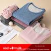 Men's and Women's Wool Silk Warm Underwear Set: Double-Sided Brushed, Plus Velvet, for Autumn and Winter