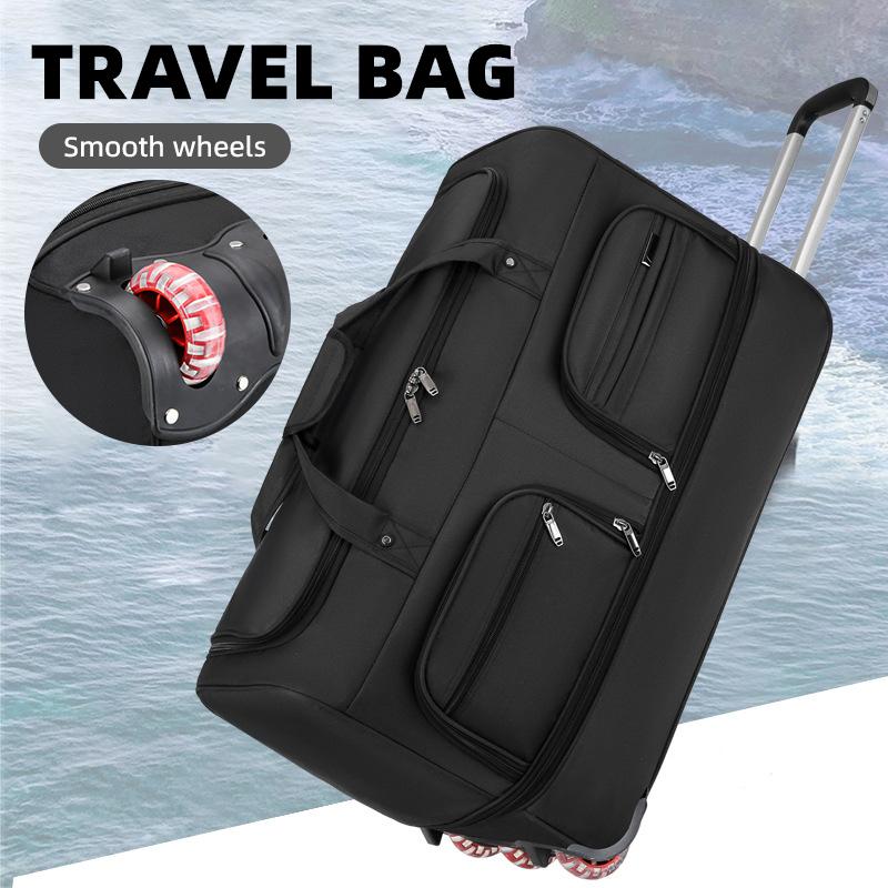 Increased Capacity Travel Bag Multi-function Folding and Expandable College Student Luggage Bag Long-distance Trolley Bag
