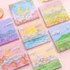 3D Oil Pastel Sticky Notes - High-Value Korean Planner Adhesive Notepads, Girly Ins Style