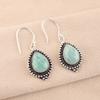 Amazonite Gemstone 925 Sterling Silver Handmade Jewelry Earrings 1.6" For Gift EE-164-23