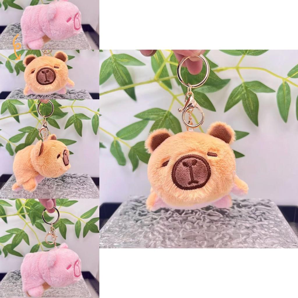 Flip Unique Water Capybara Plush Toy Cute Animal Keychain Soft Short Design Plush