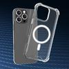 Magsafe All-encompassing Magnetic Phone Case for Apple 16, Transparent Acrylic 15, Four-corner Anti-drop 14pro