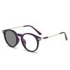 Elderly Ultra-light Anti-blue Photosensitive Gray Glasses Reading Glasses for Women Round Frame Retro Presbyopia Eyewear