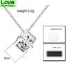 Sale Water Cubic Zircon Necklace Rubik 'S Cube Pendant Necklace For Ladies Party Birthday Present