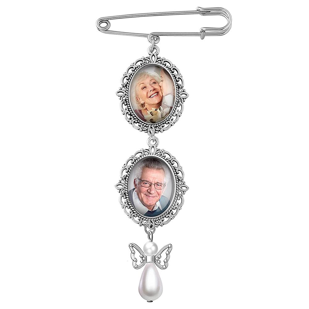 Wedding Bouquet Photo DIY Pin Brooch Pendant Graduation Time Gem Picture Decor