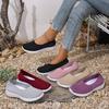 Women Casual Shoes Light Sneakers Breathable Mesh Summer Knitted Vulcanized Shoes Outdoor Slip-On Sock Shoes Plus Size Tennis
