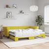 VidaXL Daybed with Trundle and Mattress Yellow 90x200 Cm Velvet 3197800