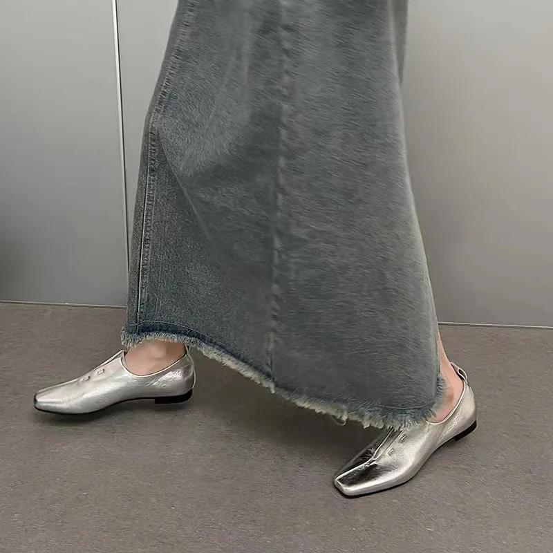 New Style Fashion Women Shoes Retro Flat Heeled Shoes for Women Square Toe Fashion Mary Jane Single Shoes Loafers Zapatos Mujer