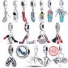 925 Sterling Silver High Heels Skates Slippers Shoes Pendants Fit Charms Bracelet Beads Women Jewelry