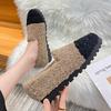 Fashion Mixed Colors Curly Wool Fur Moccasins Femme Fur Flats Ins Plush Winter Shoes Women Thicken Soled Fleeces Loafers Plus Size 34-43