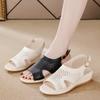 Fashion Women's Sandals Summer 2025 New Outdoor Sandals Flat Top High Quality Hiking Slope Heel Hollow Breathable Casual Shoes 35-40