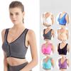 Front Zipper Sports Bra Professional Shockproof Breathable No Steel Ring Running Vest Yoga Sports Underwear Women