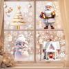 Christmas Snowman Snowflake Santa Claus Wall Sticker New Year Glass Window Decoration Mural Room Home Decor Electrostatic Decals
