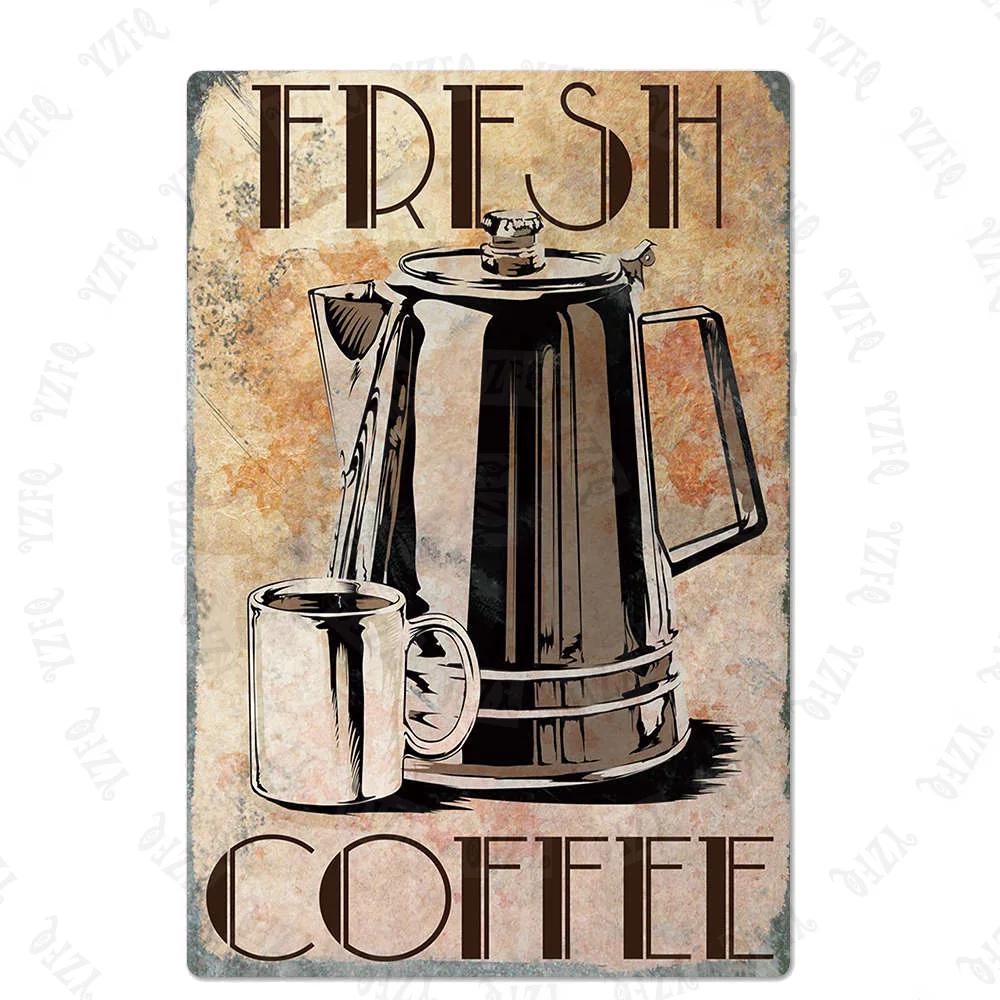 Chalkboard Art Coffee Menu Metal Sign Burger Bar Decorative Signs Wall Kitchen Cafe Shop Home Art Craft Decor 30X20CM XP(947)A