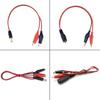 2 Alligator Clip To 1 Male Female DC Power Plug Connector Adapter Wire DC 5.5*2.1mm Clips Crocodile Test Leads