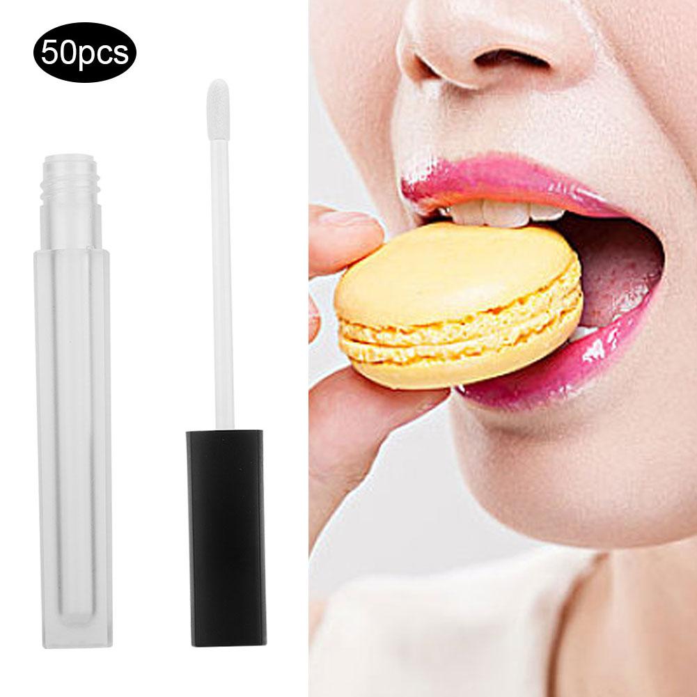 50pcs Empty Refillable Lip Gloss Bottle DIY Lip Oil Tube Container Makeup Tool (4.5mlpc)