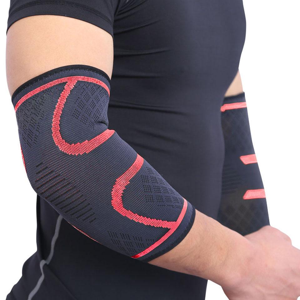 1PCS Elbow Support Elastic Gym Sport Elbow Protective Pad Absorb Sweat Sport Basketball Arm Sleeve Elbow Brace