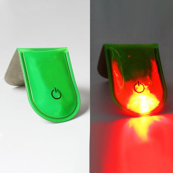 Светодиодный зажим, мигающий светильник, отражающая световая полоса, водонепроницаемая, на батарейках, компактный размер, легкий, для пешего туризма, бега, безопасный фонарь