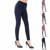 Womens Red Plaid Prints Stretch Yoga Leggings Fitness Running Gym Sports Active Pants