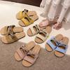 Fashion Female Shoes Ladies' Slippers Luxury Slides Summer Clogs Woman 2025 Designer Flat Soft Beach Retro Fashion Casual Rome Leisure