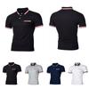 New Men's Neckline Splicing Short-sleeved T-shirt Slim Casual Polo Fir
