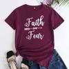 Summer Letter Print Pure Cotton Loose Casual Round Neck Plus Size Short Sleeved T-shirt Women's