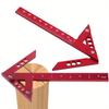 Portable Center Scribe 45/90° Carpenter Ruler Durable Right Angle Line Gauge  Wood Measuring Tool