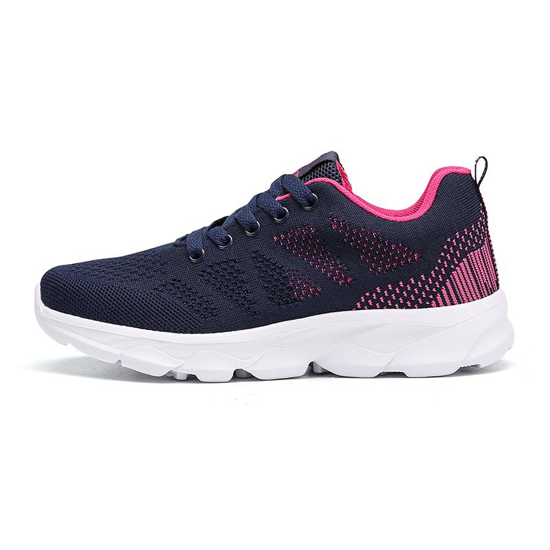 Fashion Women'S Fashion Sports Sneaker Lace Up Running Shoe Casual Cushioning Walking Tennis Sneaker Wedge Sneaker Women'S Sports Shoes