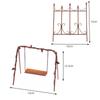 1:12 Dollhouse Miniature Wrought Iron Rust Fence Swing Furniture Home Model Decor Toy Doll House Accessories