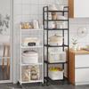 Multi-Layer Kitchen & Bathroom Storage Rack - Punch-Free, Floor Standing for Pots & Microwave