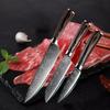 3-piece Set of Damascus Steel Japanese Chef's Knife Stainless Steel Kitchen Knife