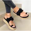 Women Summer Sandals Ladies Open Toe Slip On Flower Platform Thong Shoes Woman Fashion Comfort Casual Female Sandalias