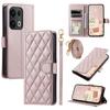 For Oppo Reno13 Pro 5G Wallet Case Rhombus Grid PU Leather Phone Cover
