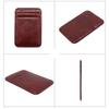 Card Holder Slim Small Wallet Faux Leather Solid Color Driver's License Credit Card Case Business Use