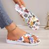 2024 Summer Female Trendy Outside Wearing Slippers Fashion Fairy Wind Sandals Round Toe Vintage Casual Beach Flip-flops Size 43