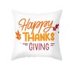 Autumn Harvest Thanksgiving Cushion Cover New Arrival Turkey Pumpkin Peach Skin Printed Cushion