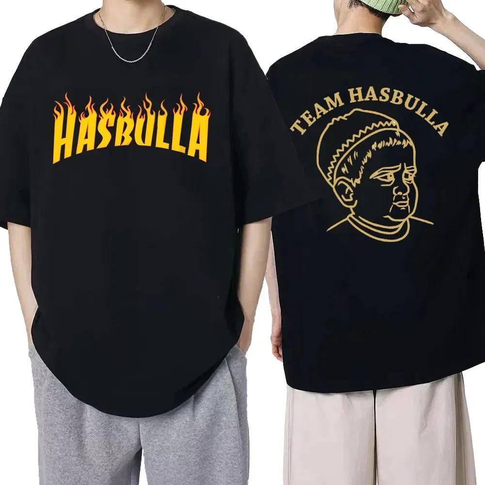 Classic Team Hasbulla Cotton T Shirt Men Women Fighting Hasbulla T-shirt Hip Hop Graphic Shirt Tops Manga T Shirt Streetwear