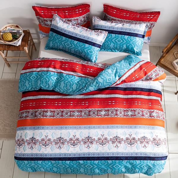 Bohemian Quilt Cover Indian Reversible Comforter Cover Flower Coverlet Cover Bedding Bedclothes Boho Duvet Cover Set
